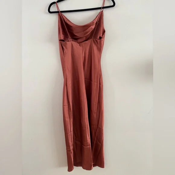 Petal & Pup Persia Midi Dress|Rust|Size 10|Wedding Guest Dress|Satin|NWT - Picture 2 of 8